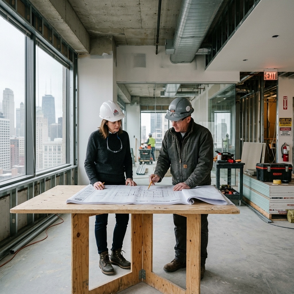 Office renovation project in Chicago by Matylac Development