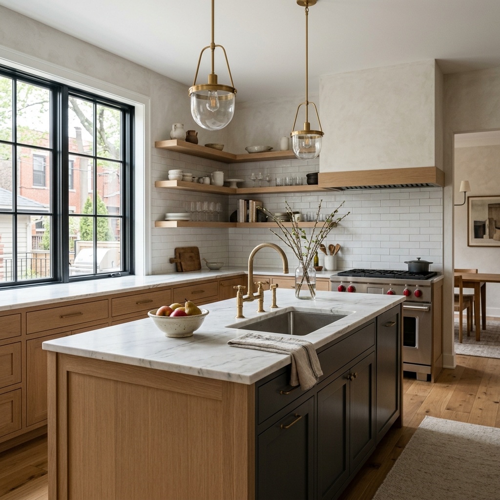 Modern kitchen remodel in Chicago by Matylac Development: custom cabinetry and premium finishes